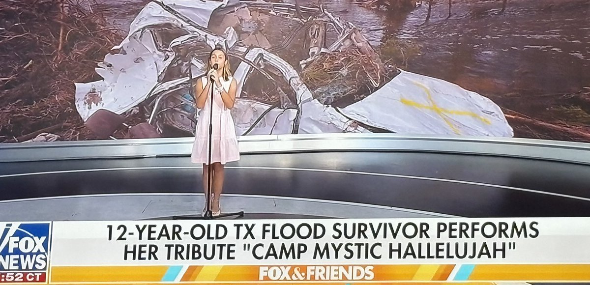 oh look - yet another televised ritual featuring a child actor - who just coincidentally dropped an album - memorializing a false flag event where other fake child actors were swept away by a "wild natural" flood, along with their satanic little temple school.

this is so