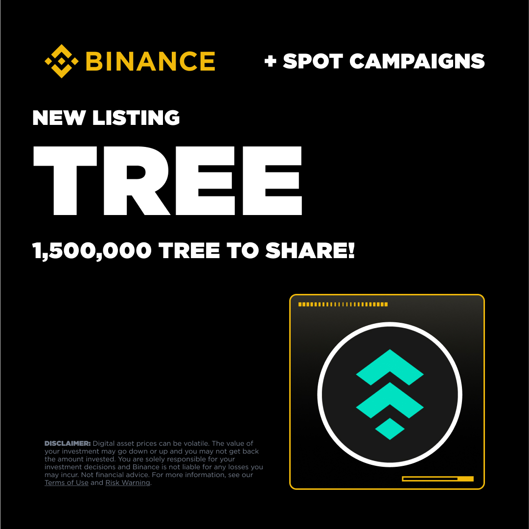 Want to win a share of 1,500,000 <a href="/TreehouseFi/">Treehouse</a> $TREE? Join the latest Listing campaign on #BinanceSpot now!

Three exciting promotions for both new and existing users, with plenty of rewards up for grabs.

Don’t miss out 👉 binance.com/en/activity/tr…
