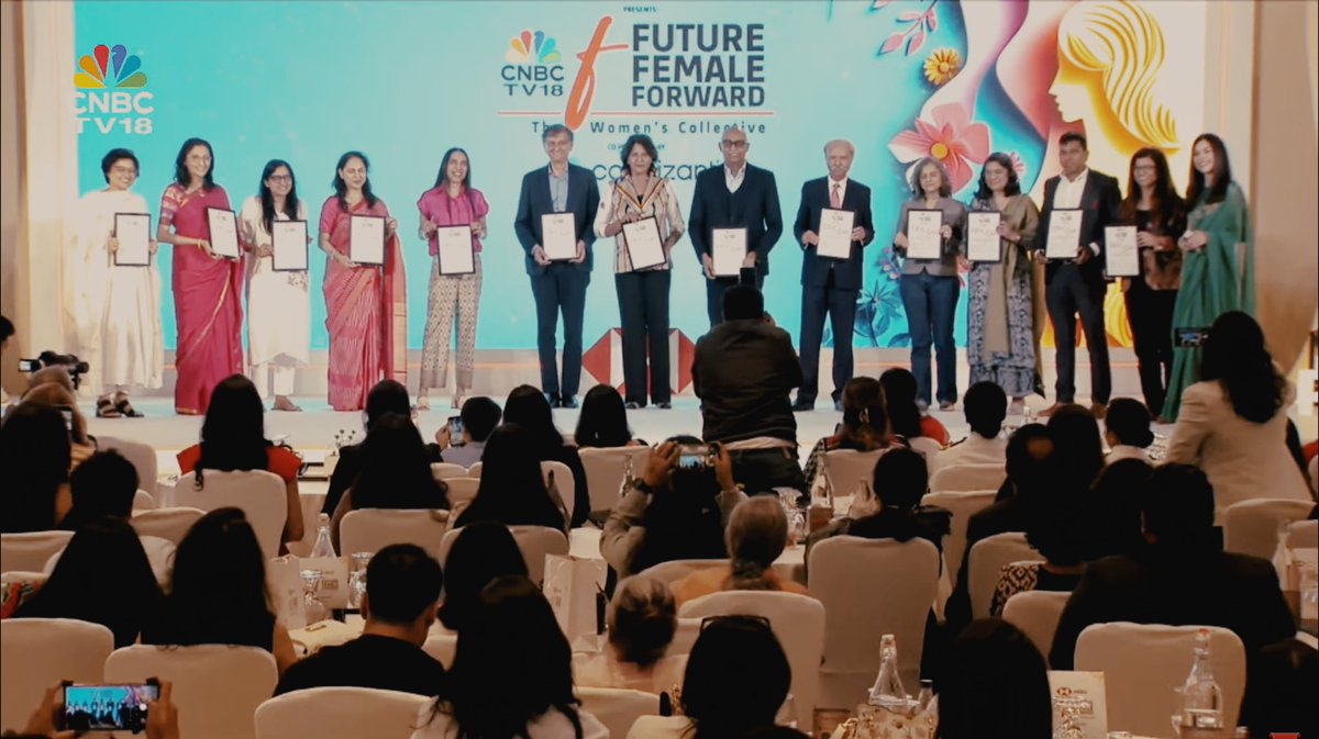 ficci_india's tweet photo. FICCI DG Ms Jyoti Vij at the Bengaluru edition of  @CNBCTV18News's Future Female Forward, launching the charter along with industry leaders. https://t.co/Q3zszJPVJA