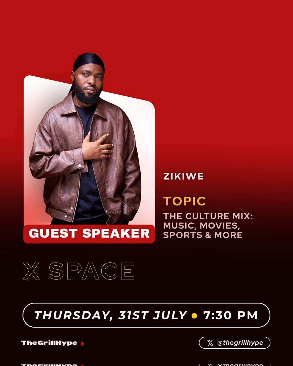 THE GRILL HYPE (@thegrillhype) on Twitter photo 🚨🔥Amazing Guest to expect
Featuring Abuja's Artists
<a href="/Iam_emmycent/">2HOT2HANDLE OUT NOW</a>
<a href="/meemahjackson/">Meemah Jackson</a>
<a href="/iamsubziro/">SUB_ZirO 🥷</a>
<a href="/zikiweofficial/">Zik of Africa</a> 🚨🔥Amazing Guest to expect
Featuring Abuja's Artists
<a href="/Iam_emmycent/">2HOT2HANDLE OUT NOW</a>
<a href="/meemahjackson/">Meemah Jackson</a>
<a href="/iamsubziro/">SUB_ZirO 🥷</a>
<a href="/zikiweofficial/">Zik of Africa</a>