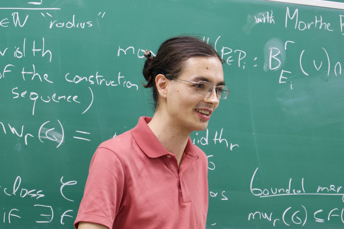 ibsdimag's tweet image. On July 29, 2025, Colin Geniet from the IBS Discrete Mathematics Group gave a talk on the merge-width of graphs and 𝜒-boundedness of graphs of bounded merge-width at the Discrete Math Seminar. The title of his talk was “merge-width“. dimag.ibs.re.kr/2025/colin-gen…