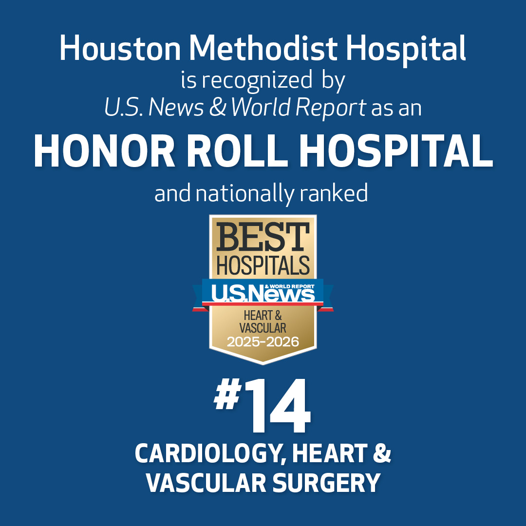 Houston Methodist CV (@hmethodistcv) on Twitter photo Each year, @USNews publishes a list of the top ranked hospitals in the U.S. This year, we’re both honored and excited that Houston Methodist Hospital is ranked No. 14 in Cardiology & Heart Surgery in the nation. Each year, @USNews publishes a list of the top ranked hospitals in the U.S. This year, we’re both honored and excited that Houston Methodist Hospital is ranked No. 14 in Cardiology & Heart Surgery in the nation.