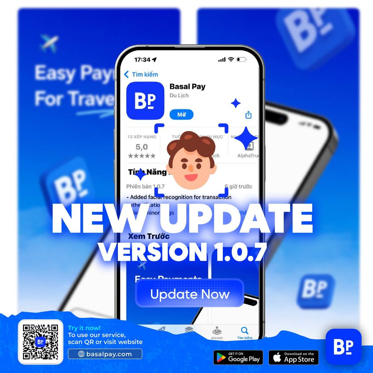 ✈️ Basal Pay v1.0.7 is Now Live!

We’re excited to announce the launch of Basal Pay v1.0.7 — delivering a major upgrade in security and ease of use.

✨ What’s New

- Face ID authentication now available for faster, more secure transactions

- Minor bug fixes

- Improved app