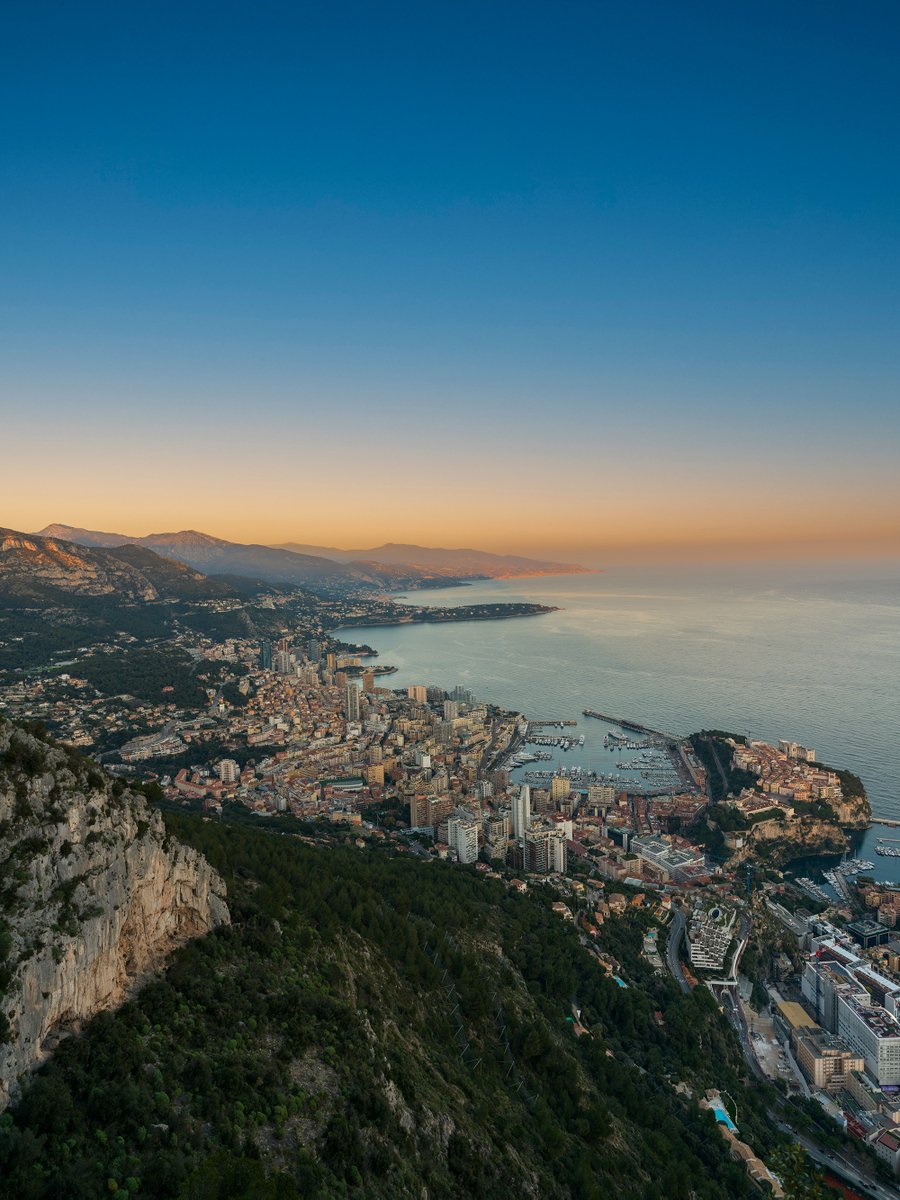 Golden Hour Over Monaco – The Riviera at Its Finest 🇲🇨  #Monaco #GoldenHour #RivieraViews #Travel #Europe