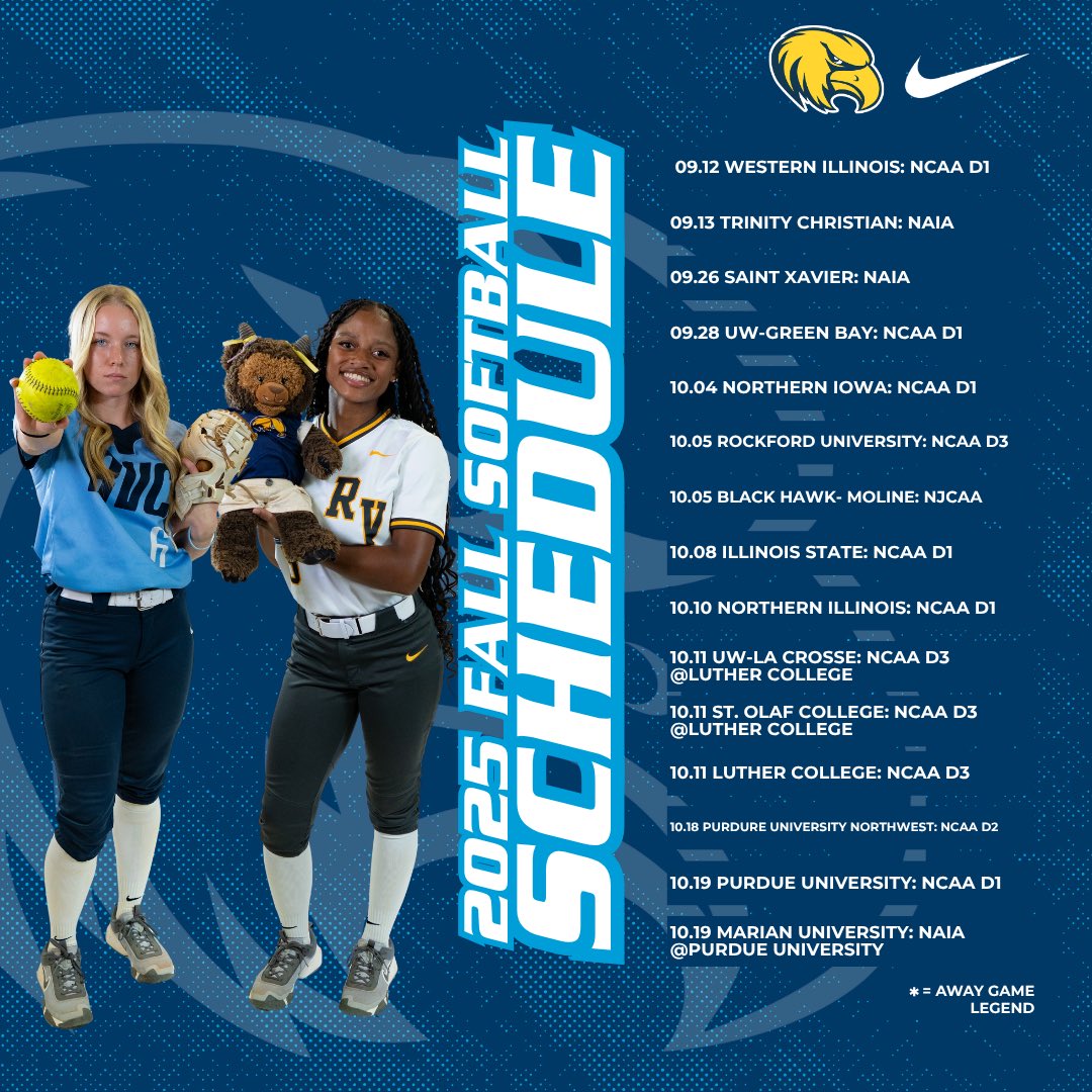 Fall in love with the game all over again. Our fall schedule is now live 🥎🦅💛