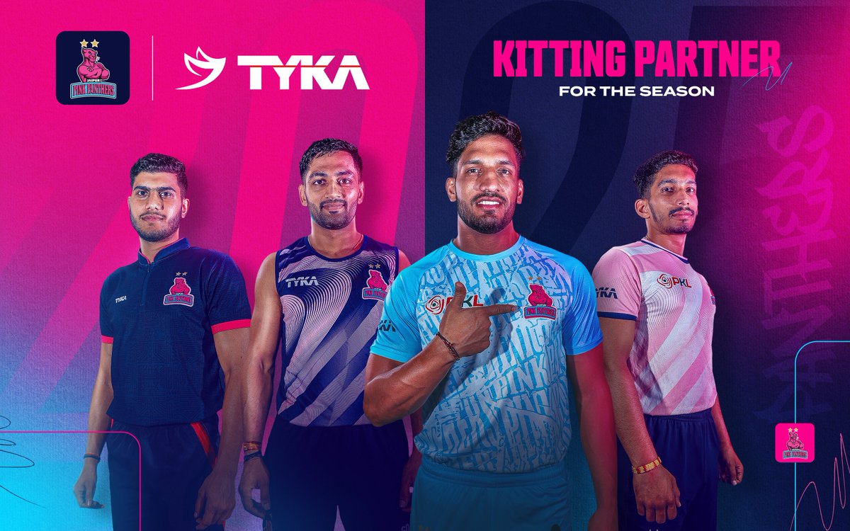 Styled to roar. Suited to win. 💥

Presenting <a href="/tykasports/">TYKA</a> as our Official Kitting Partner for the season!

#NewRoarBegins #JPP #RoarForPanthers #Kabaddi #ProKabaddi