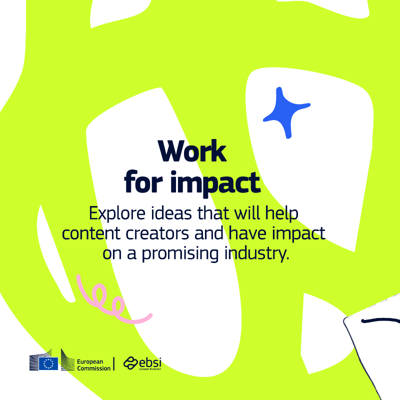 EU_EBSI's tweet photo. You build. We support. 💪

Ready to shape the future of copyright?
Join the 2025 Copyright Innovation Challenge and:

📚 Work on high-impact ideas
📢 Get expert coaching &amp; support
🏆 Showcase your work at EU level

🚀 Applications now open!