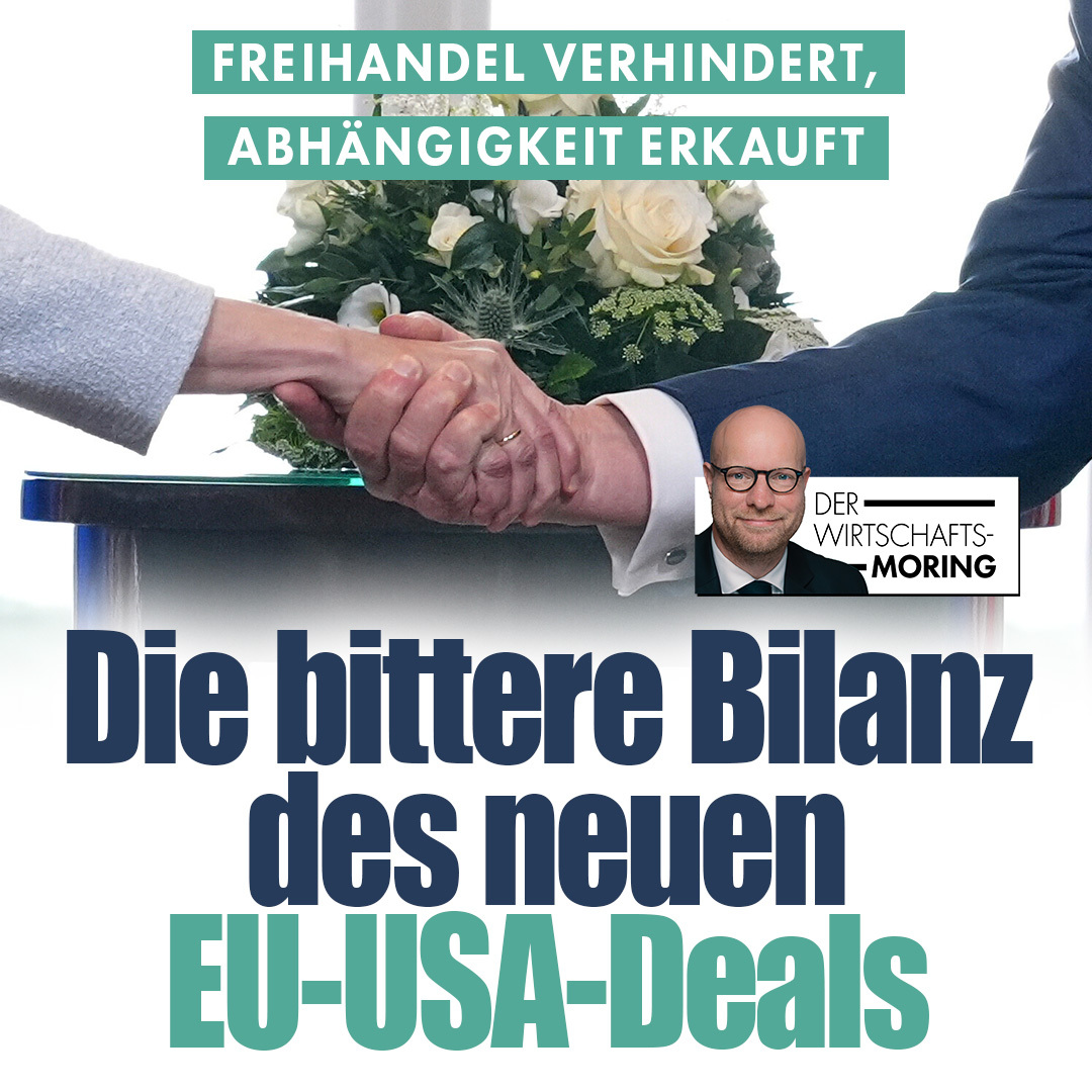 Die USA sind der große Gewinner. Europa zahlt drauf. Nicht nur bei den 15 Prozent Zöllen auf Exporte in die USA, auch in anderen Bereichen. Schlimmer noch: Soweit hätte es nicht kommen müssen. nius.de/wirtschaft/new…