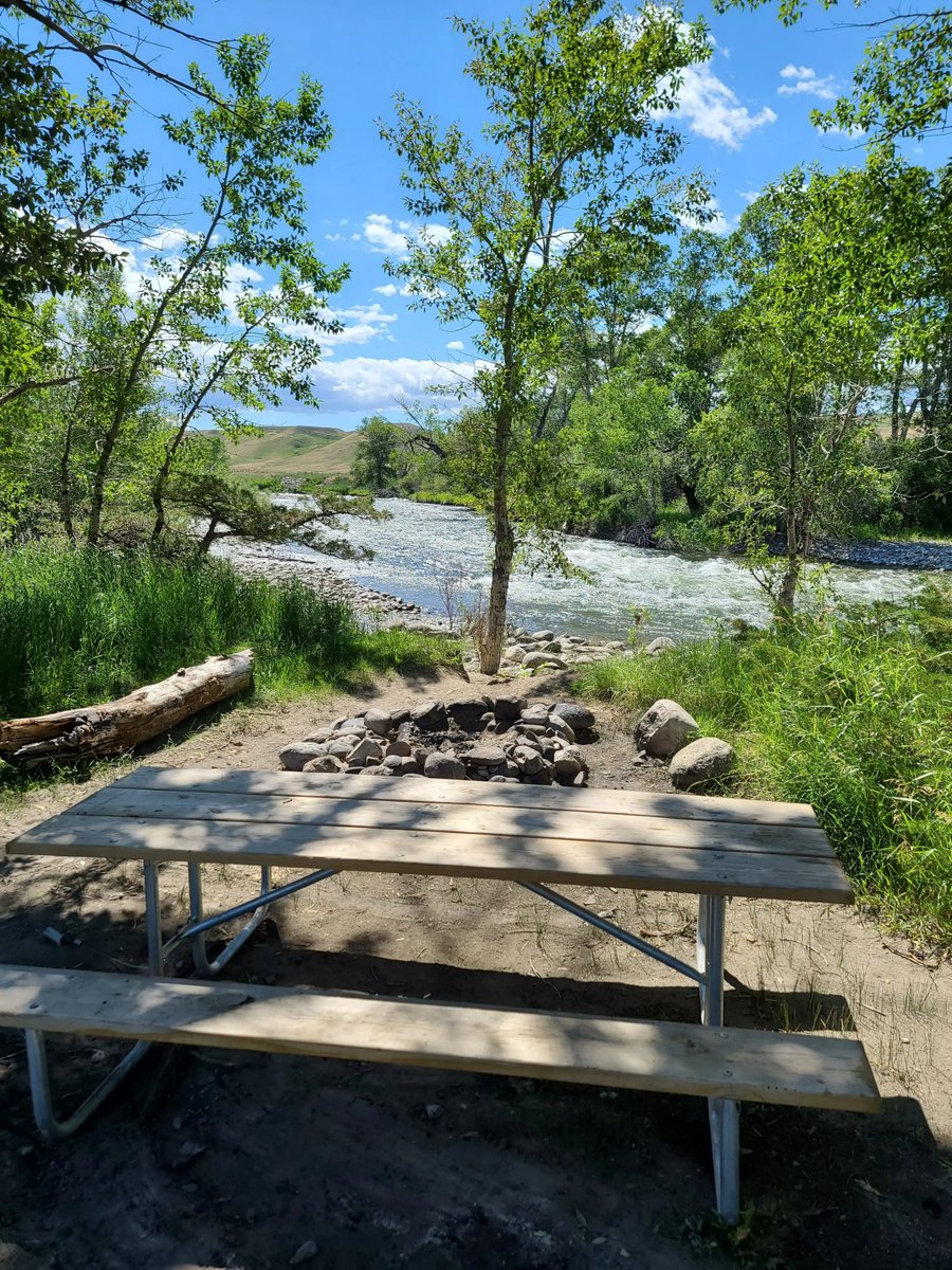 Grey Bear Fishing Access Site, located on the Yellowstone River in MT, contains a boat launch, campground &amp; is a popular spot for anglers. $$ from #LWCF through the State and Local Assistance Program helped build the boat access infrastructure that forms the basis of the site.