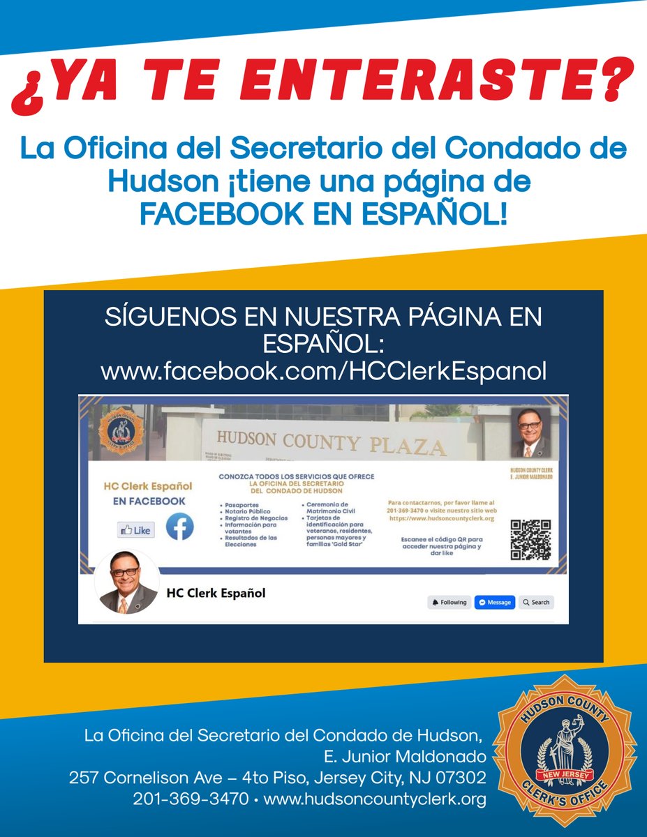 Give us a follow on our Spanish FACEBOOK page ~> facebook.com/HCClerkEspanol