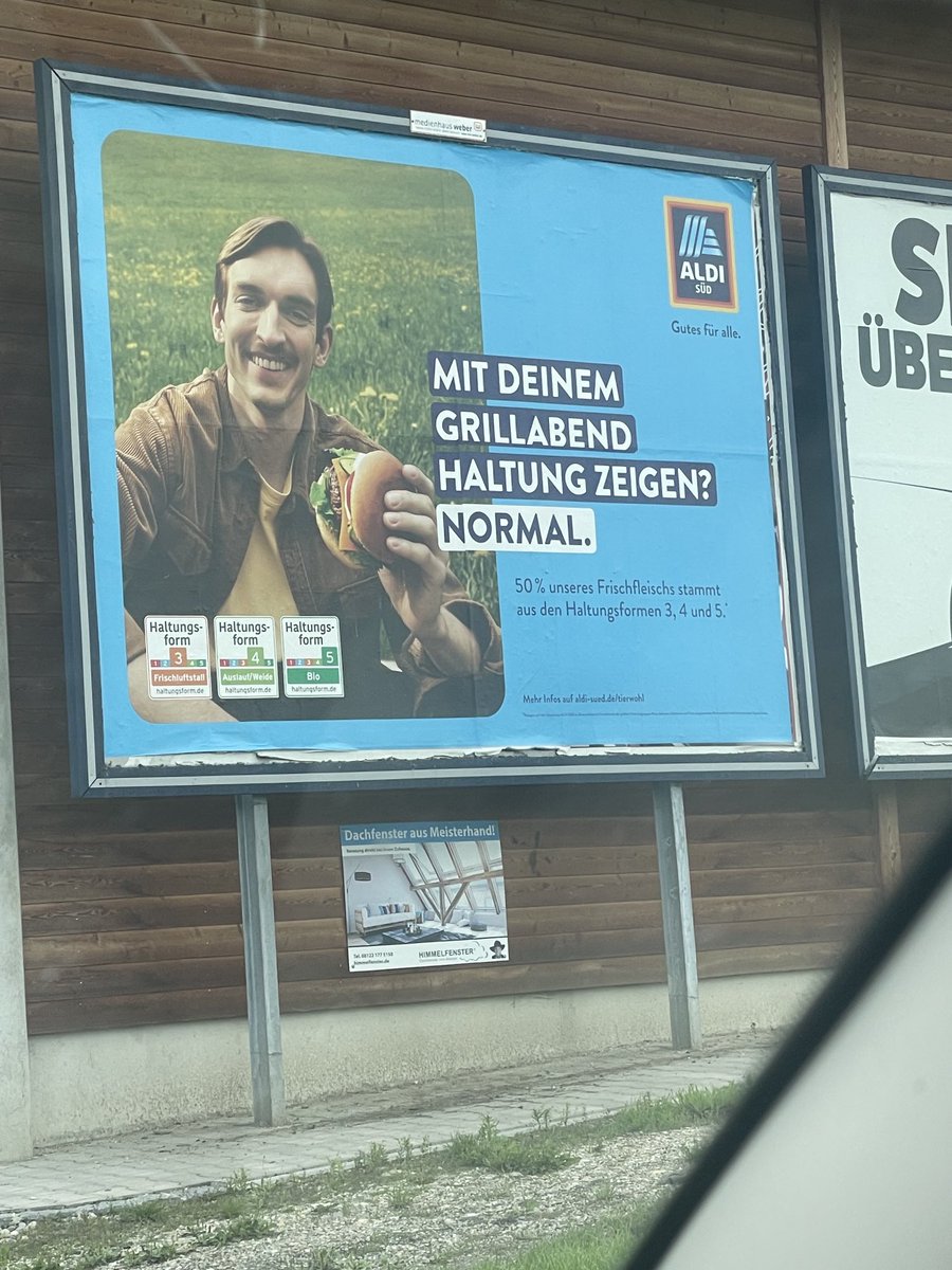 Welche Haltung, Herr Aldi? Stall- oder Freilandhaltung???
In diesem Land kriegt man selbst beim Grillen schon einen Haltungsschaden!
