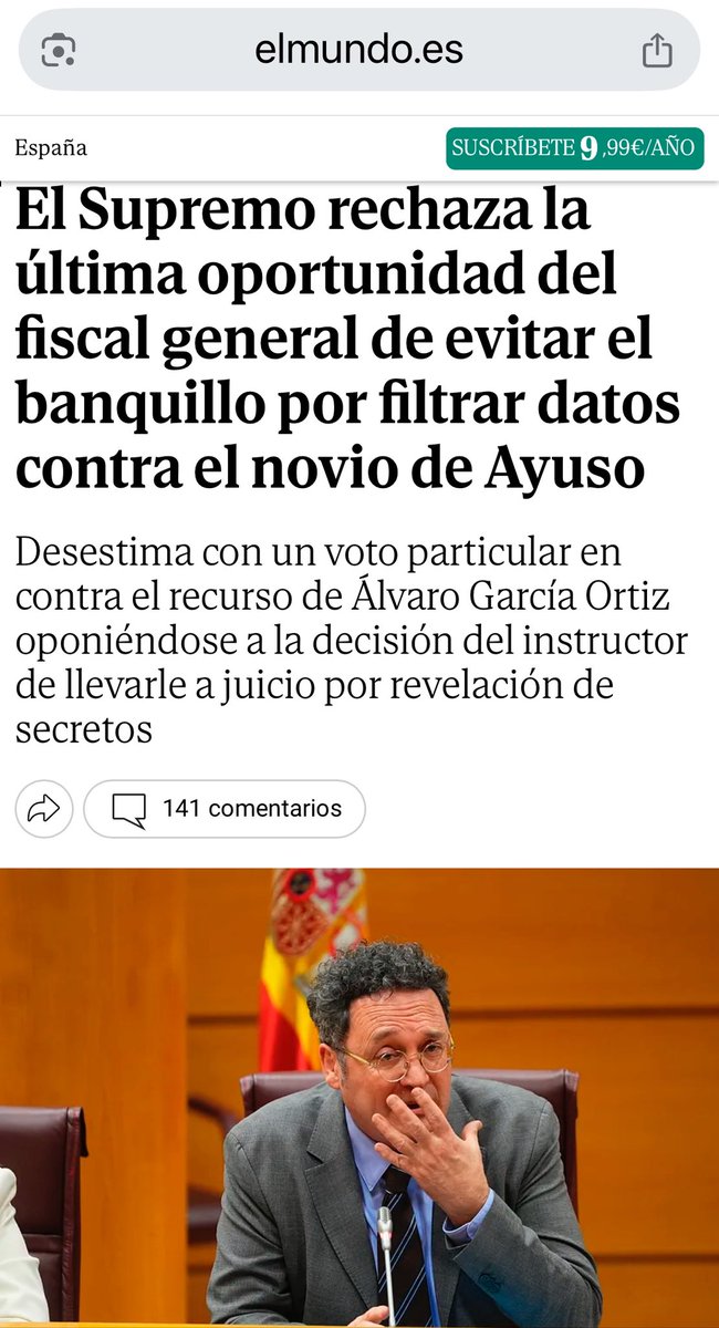 🚨🚨Normalidad absoluta. Nadie está por encima de la Ley. Ahora lo lógico sería que presentara su dimisión inmediata, para no tensionar y dañar más aún a la institución.