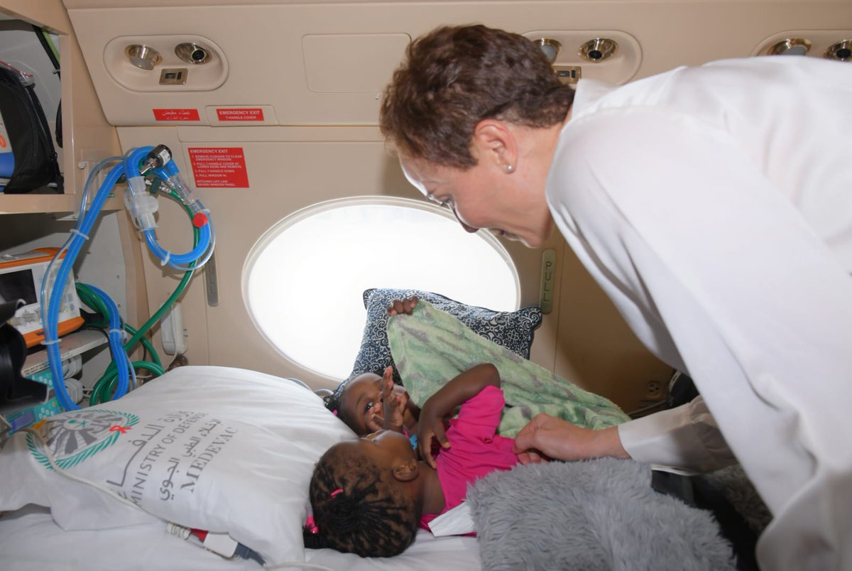 Ministry of Foreign Affairs and Foreign Trade, GOJ (@mfaftja) on Twitter photo Foreign Minister, Senator the Honourable <a href="/kaminajsmith/">Hon. Kamina J Smith</a>, on Sunday (July 27) said goodbye to conjoined twins Azora and Azaria Elson, as they departed for Saudi Arabia, where they will undergo separation surgery.
The twins who are now in Riyadh, were accompanied by their mother, Foreign Minister, Senator the Honourable <a href="/kaminajsmith/">Hon. Kamina J Smith</a>, on Sunday (July 27) said goodbye to conjoined twins Azora and Azaria Elson, as they departed for Saudi Arabia, where they will undergo separation surgery.
The twins who are now in Riyadh, were accompanied by their mother,