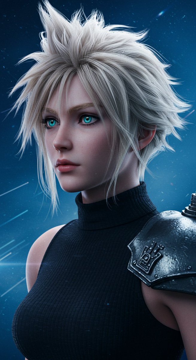 lab_update's tweet image. クラウド作ってたはずが…
気づいたら完全に女性になってた件。。

“美しすぎるクラウド”爆誕
4回やって、全部女性になった・・ｗ

でも、4枚とも全部美しいので載せてみましたｗ
#AIart  #クラウド風 #FF7っぽい