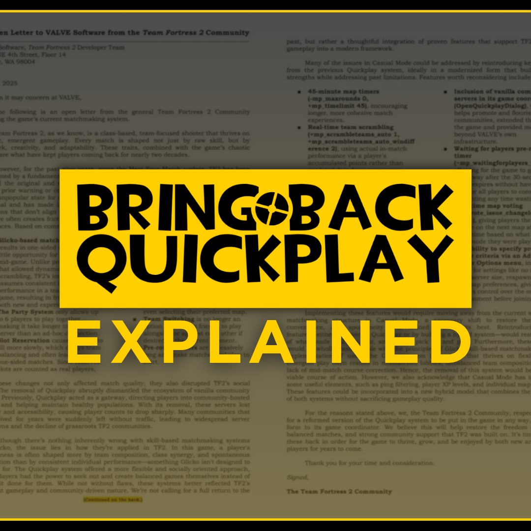 TF2Nexus's tweet photo. #BringBackQuickplay Explained (Thread) https://t.co/PTPBhWp1ty