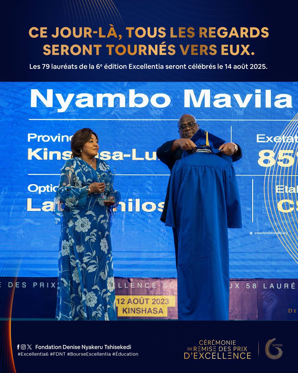 PatrickLokala_'s tweet image. #RDD !🎓 Reconnaissez-vous ce geste ?
 
C’est le passage symbolique du statut de finaliste ambitieux à celui de boursier Excellentia.
 
Un moment suspendu, où le mérite rencontre la reconnaissance.
 
Le 14 août 2025, à Kinshasa, 79 lauréats de la 6ᵉ édition seront honorés pour