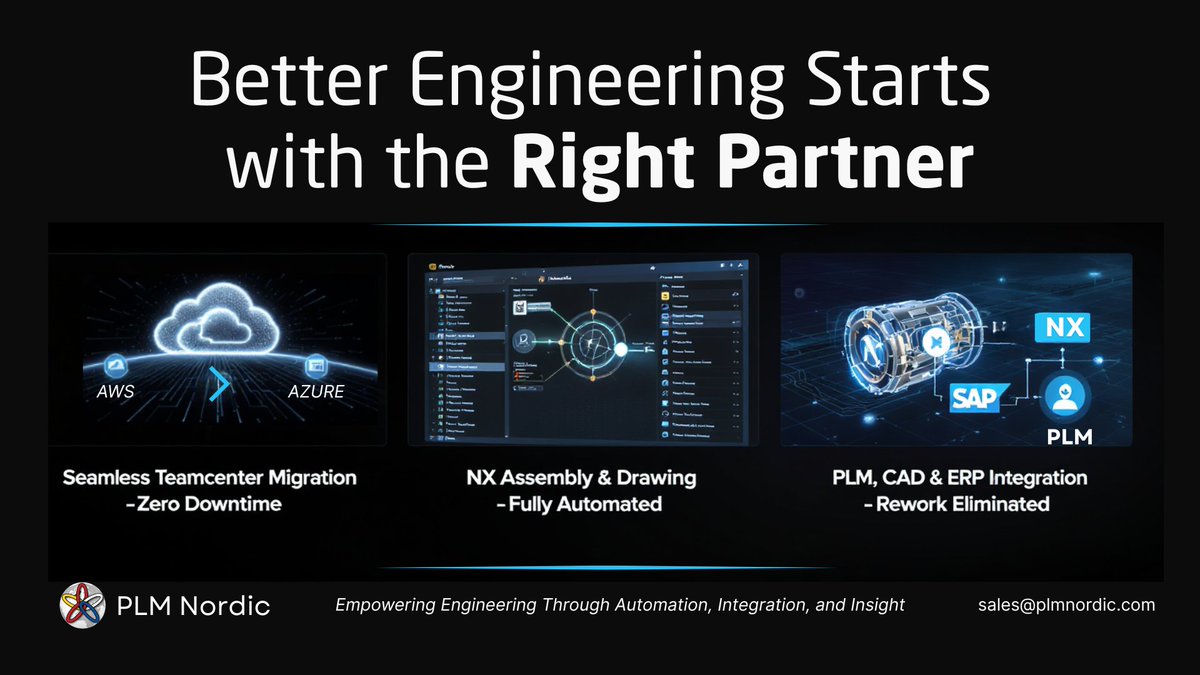 Better Engineering Starts with the Right Partner ! 

At <a href="/plmnordic/">PLM Nordic</a> , we help engineering teams turn complex processes into scalable, intelligent systems.  

Ready to explore what better looks like for you? Email: sales@plmnordic.com , Visit: plmnordic.com