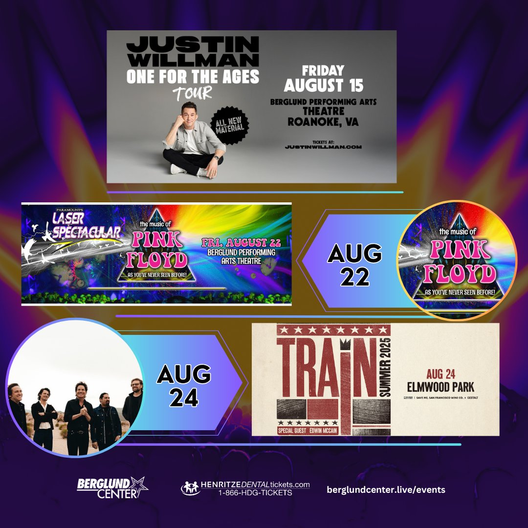 🎶🔥 August is STACKED at Berglund Center! 🔥🎶

From Southern rock to 80’s throwbacks to chart-topping hits, we’ve got something for every music lover this month!

🎟️ berglundcenter.live