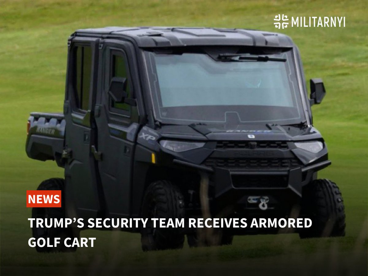 Militarnyi (@militarnyi) on Twitter photo ❗ The U.S. Secret Service, which protects the American president, has developed a special armored golf cart to accompany Donald Trump during golf games.
<a href="/thewarzonewire/">The War Zone</a> published the footage and details of the armored vehicle development.
👉🏻 Read more: militarnyi.com/en/news/trump-… ❗ The U.S. Secret Service, which protects the American president, has developed a special armored golf cart to accompany Donald Trump during golf games.
<a href="/thewarzonewire/">The War Zone</a> published the footage and details of the armored vehicle development.
👉🏻 Read more: militarnyi.com/en/news/trump-…