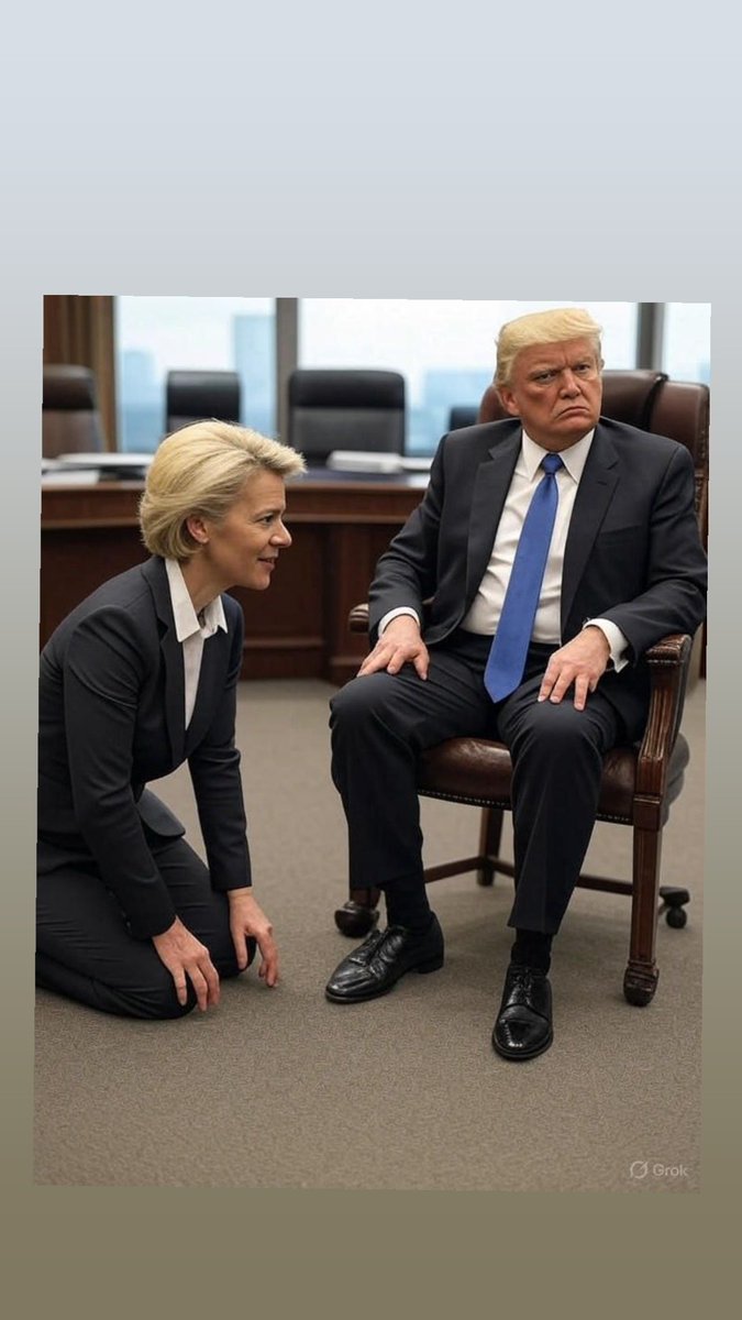 Spaß + Spott: .......... Was macht Von der Leyen wohl als Nächstes ?
Sie bittet Trump, eine  "medizinische Massage"  mit
🤣
Fußwaschung vornehmen zu dürfen.
Ob Trump zusagt?
🤣