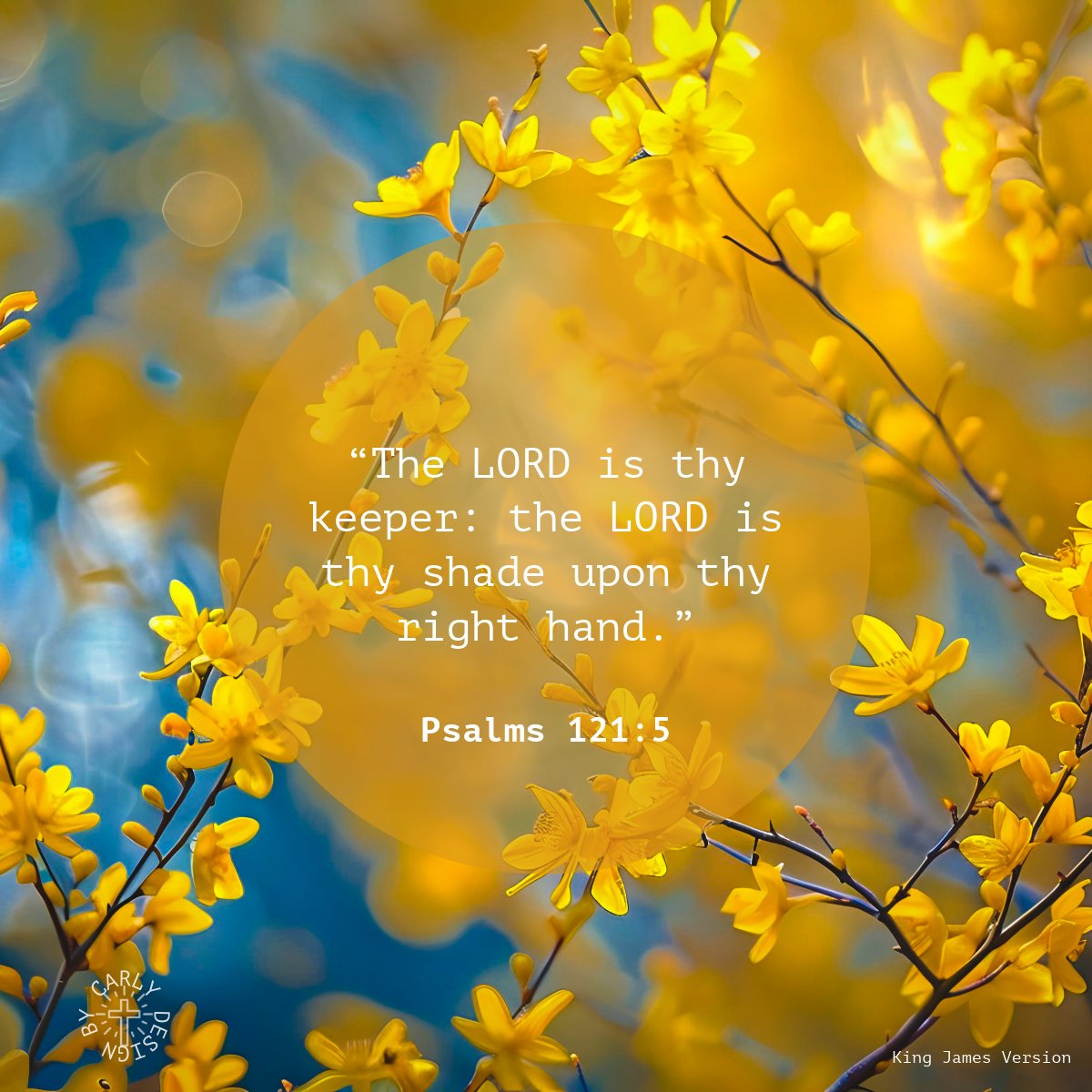 “The LORD is thy keeper: the LORD is thy shade upon thy right hand.”

Psalms 121:5 (KJV) 💛