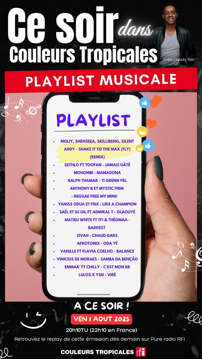 👉RDV à 20h10TU (22h10 en France) sur <a href="/RFI/">RFI</a> avec <a href="/Claudy_Siar/">Claudy Siar</a> 🔥🔥🔥