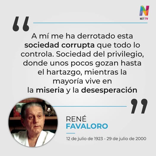 Hoy se cumplen 25 años del fallecimiento del Dr. René Favaloro.  
Sigamos luchando para que solo accedan a los cargos públicos los políticos honestos.
Con @fichalimpia nos derrotaron una y otra vez en estos casi siete años. No nos rindamos.