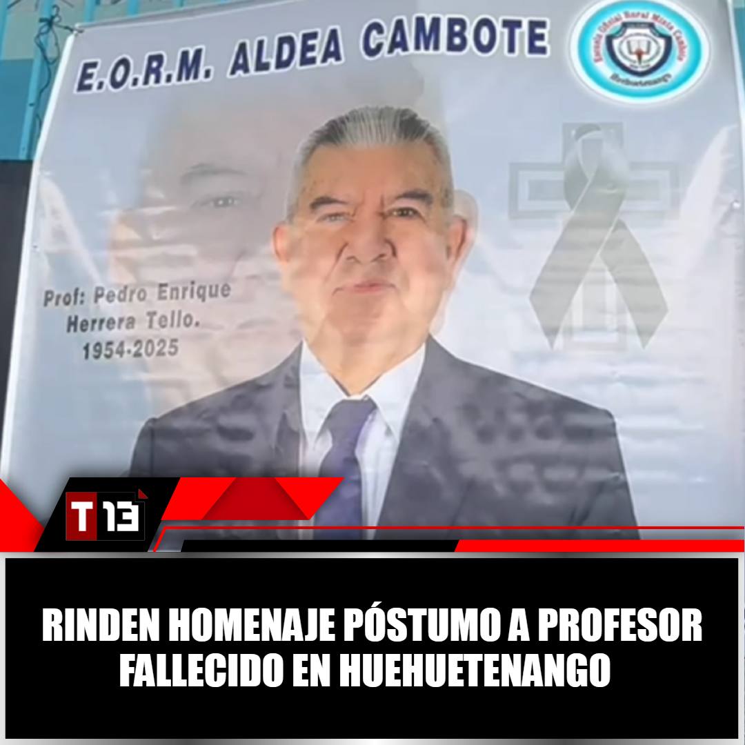 Rinden homenaje póstumo a profesor fallecido en Huehuetenango ➡ bit.ly/4o9usH5