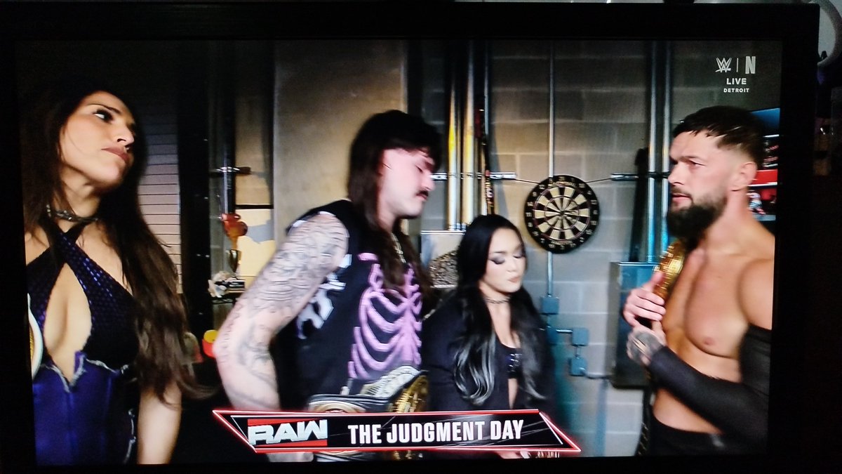 DonTonyD's tweet image. I called Finn Balor's pep talk to Judgement Day last night, 'Finnspiration'. That definitely should be used more often.