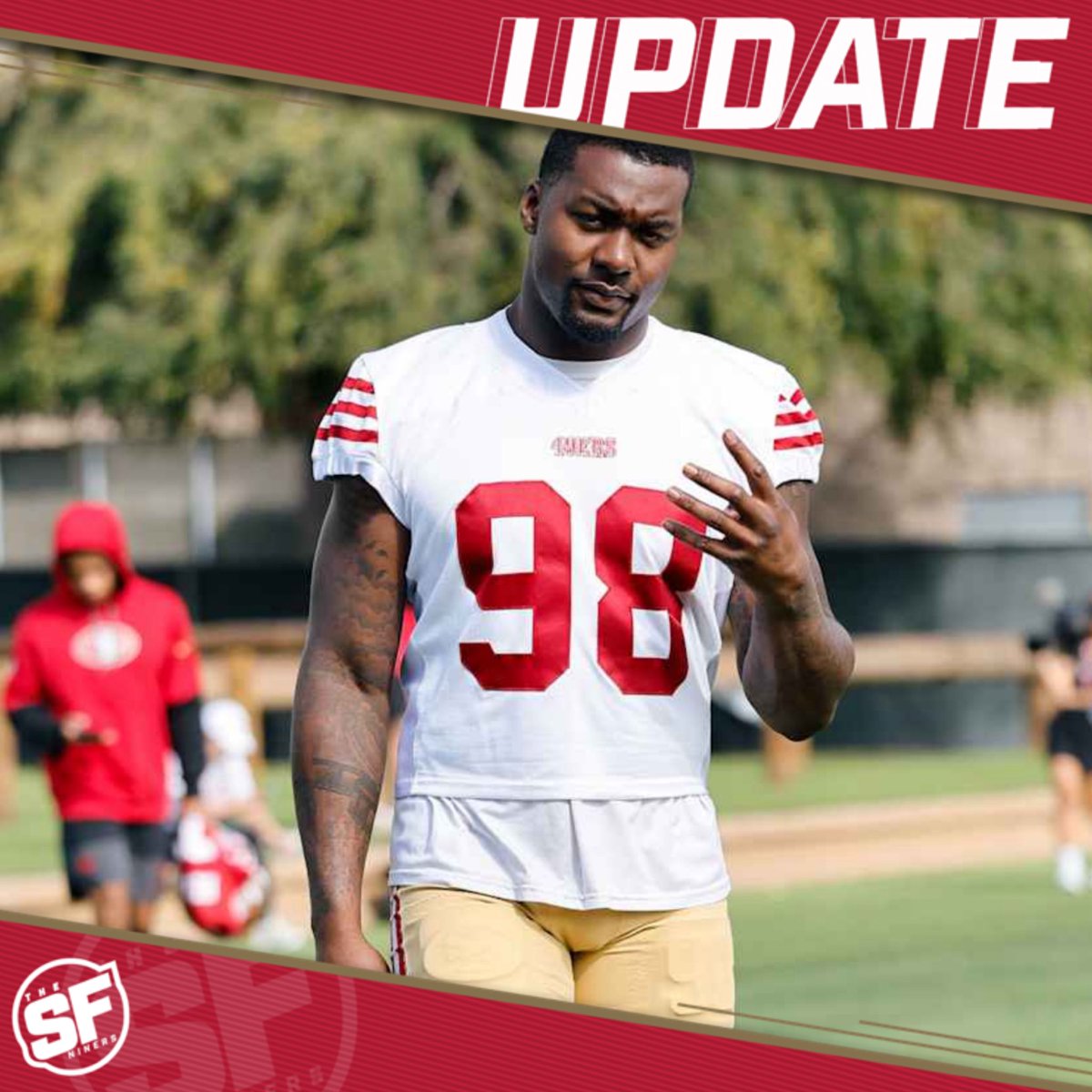 #49ers Mykel Williams dealing with a “minor ankle” injury which is why he is not practicing today, per <a href="/nwagoner/">Nick Wagoner</a>