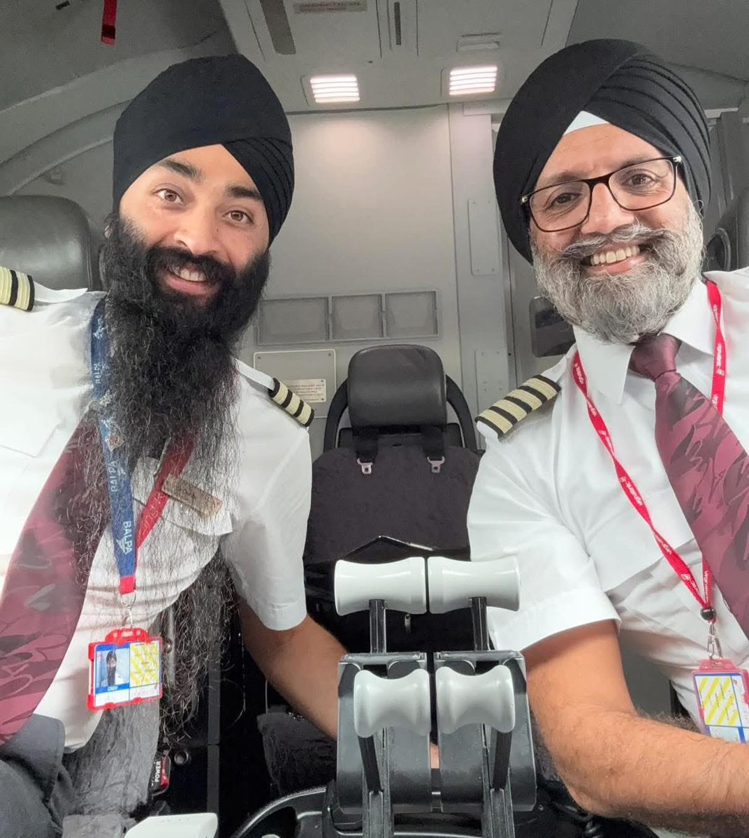 For the first time ever, Virgin Atlantic flew with both Captain Jaspal Singh and First Officer Harinder Singh Chandan at the helm — a proud first for the airline and a powerful moment for the Sikh community across the globe.

Not just pilots. Panth da maan.
Not just a flight. A