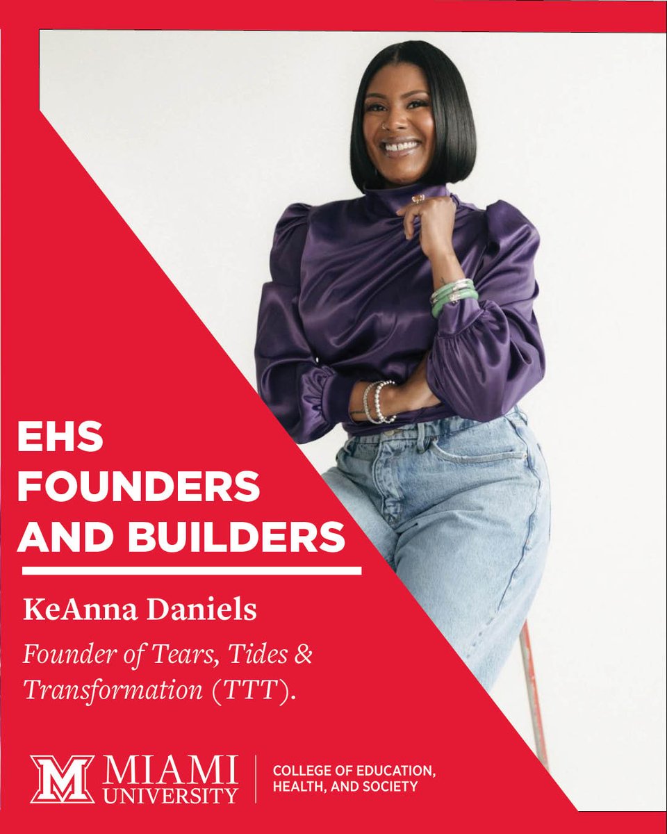 Time for some applause! Today we are showcasing KeAnna Daniels, an EHS Innovator who founded Tears, Tides &amp; Transformation. Through TTT, she provides mental wellness conferences and workshops.