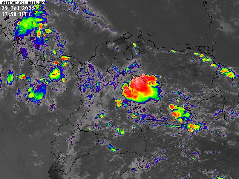 Llegarán nubes cargadas de lluvias a la cordillera oriental esta tarde de martes 29 de julio. Caerá agua en Arauca, Casanare, Meta, Boyacá y Cundinamarca, incluída Bogotá