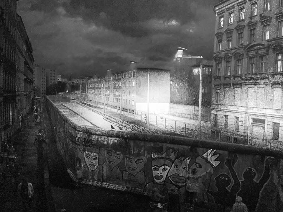 A reconstructed / imaginative view from east Kreuzberg over the Berlin Wall, via the Asisi Panorama at Checkpoint Charlie. #berlin