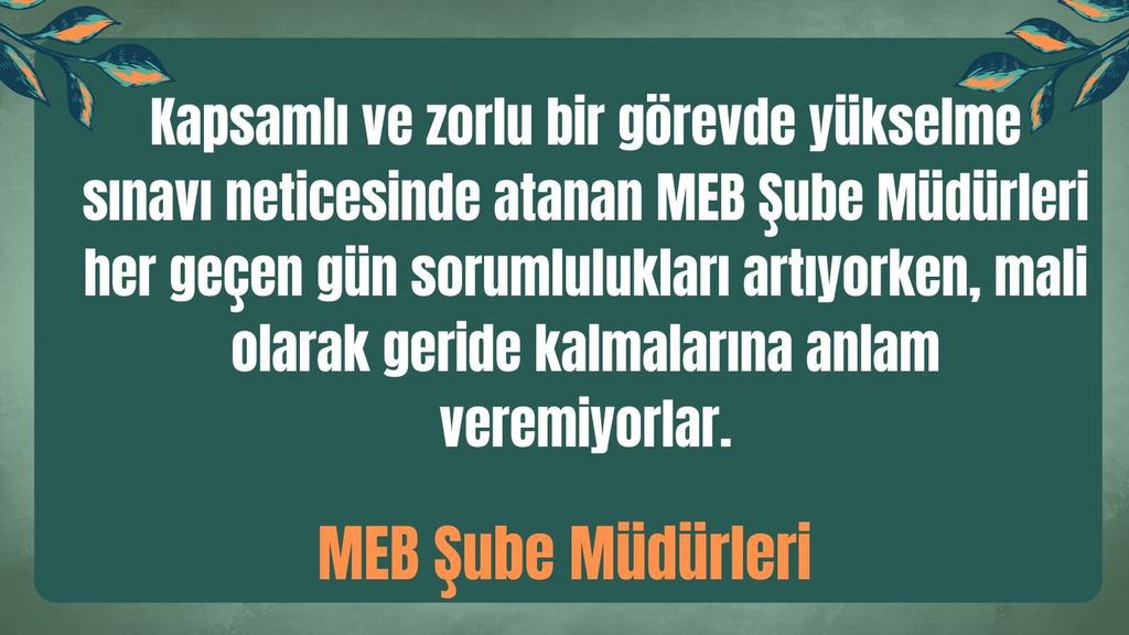 #MebSubeMudurleri