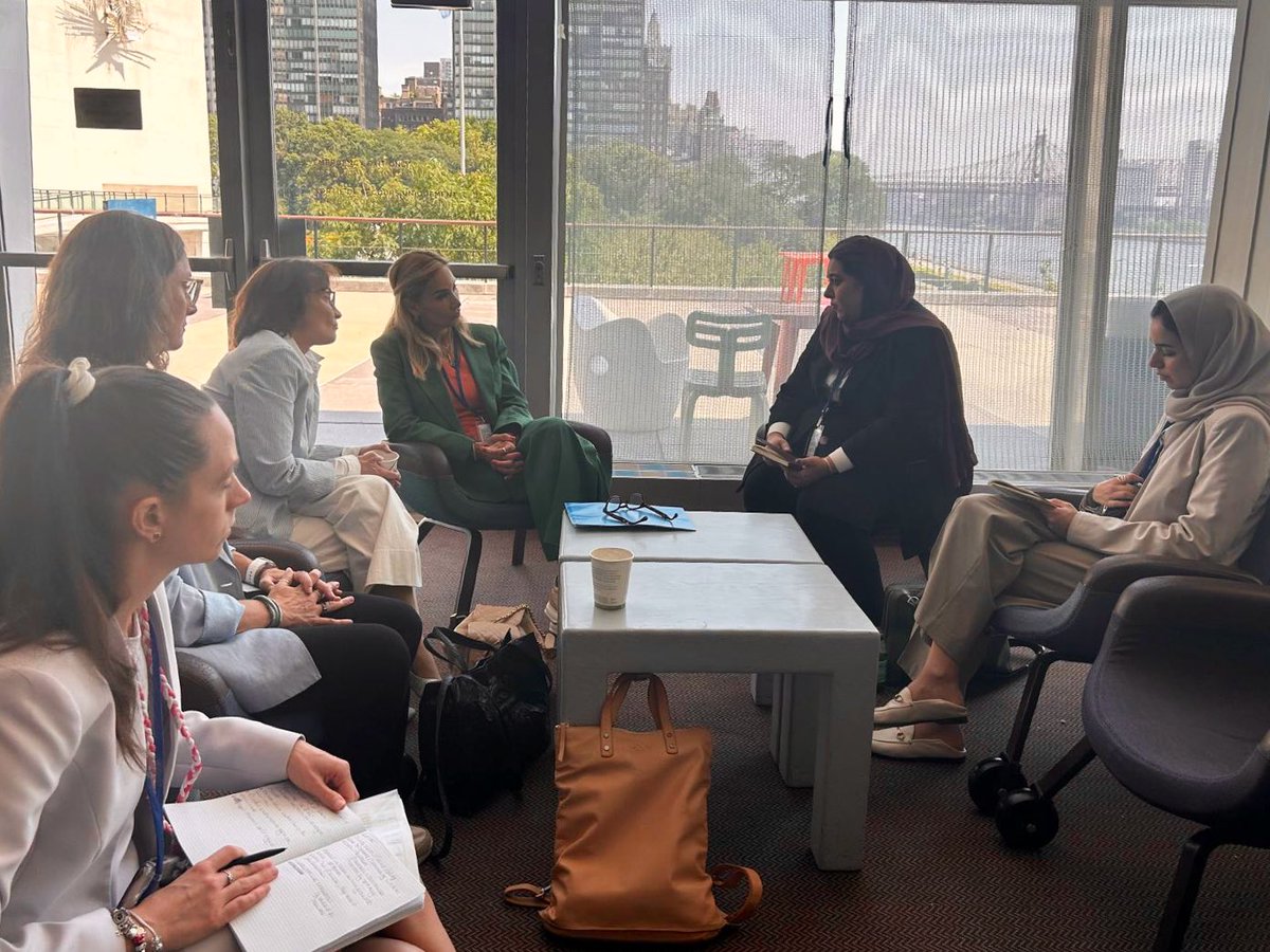 Useful exchange with H.E. Reem Ketait, Deputy Assistant Minister of 🇦🇪 #UAE on the catastrophic humanitarian situation in #Gaza and the urgent necessity to allow unhindered assistance to civilians in need.