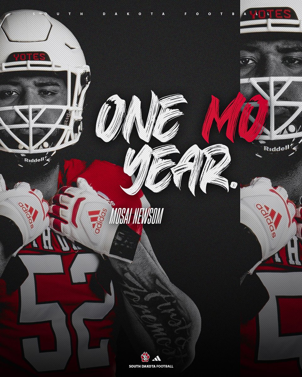 HE'S BACK!! 💪

DL 𝐌𝐨𝐬𝐚𝐢 𝐍𝐞𝐰𝐬𝐨𝐦 will return in 2025 for one more season as a Yote!

#GoYotes x #WeAreSouthDakota