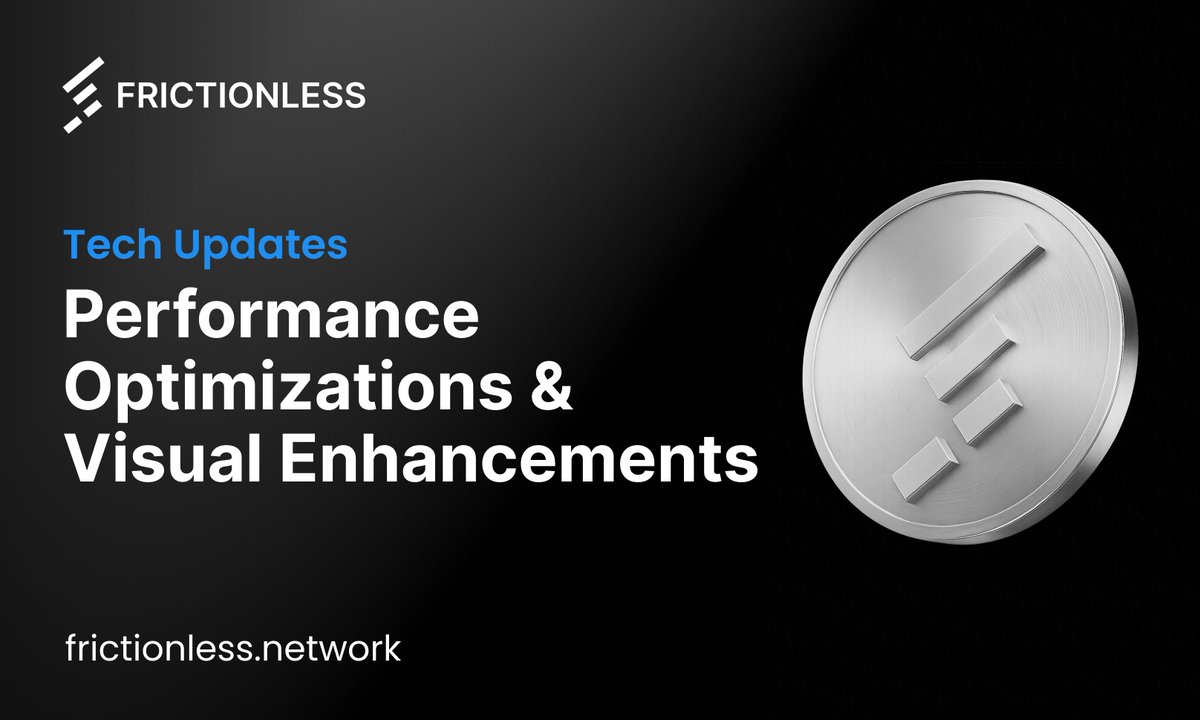 Frictionless Tech Update! 📢

Performance Optimizations &amp; Visual Enhancements

We have rolled out a series of updates focused on improving performance, refining the user experience, and delivering a sharper visual interface. These changes are now live in pre-production and will