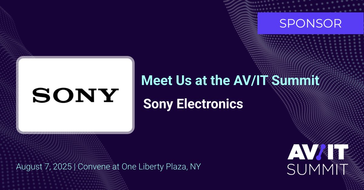 SonyProUSA's tweet photo. Sony is excited to be part of the #AVITSummit on August 7th! Visit our booth to explore the latest in visual innovation, including our Pro BRAVIA Displays, Crystal LED displays, & SRG-A40/A12 PTZ cameras—plus much more. We look forward to seeing you there! https://t.co/wac6TVLk3k https://t.co/MzK8OTEe4Y