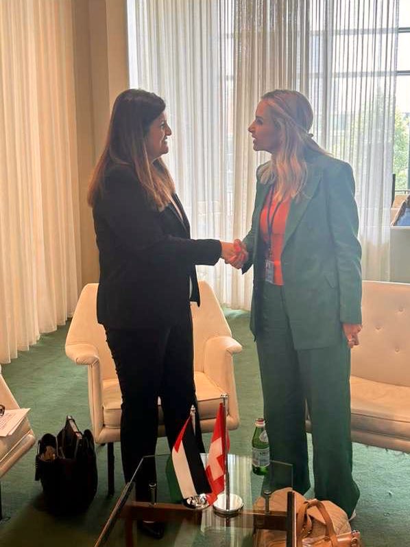 Important exchange with H.E. Varsen Aghabekian Shahin, #Palestinian 🇵🇸 Minister of Foreign Affairs and Expatriates, on the necessity for an end to the #MiddleEast conflict, based on the two State solution and the full respect of international law.