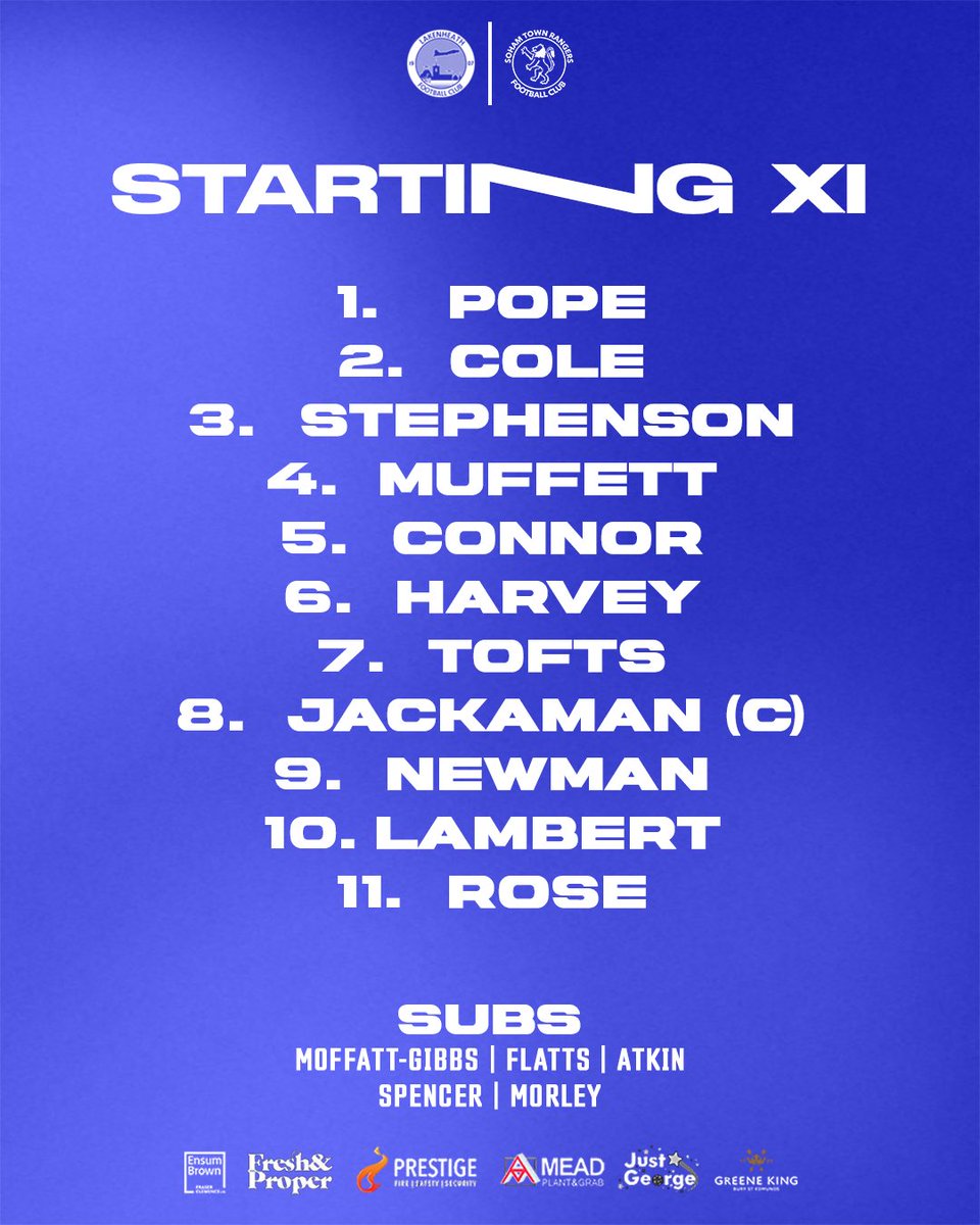 Soham Town Rangers FC (@sohamtownranger) on Twitter photo Your g̶r̶e̶e̶n̶s̶ blues for tonight 📝
#STRFC Your g̶r̶e̶e̶n̶s̶ blues for tonight 📝
#STRFC