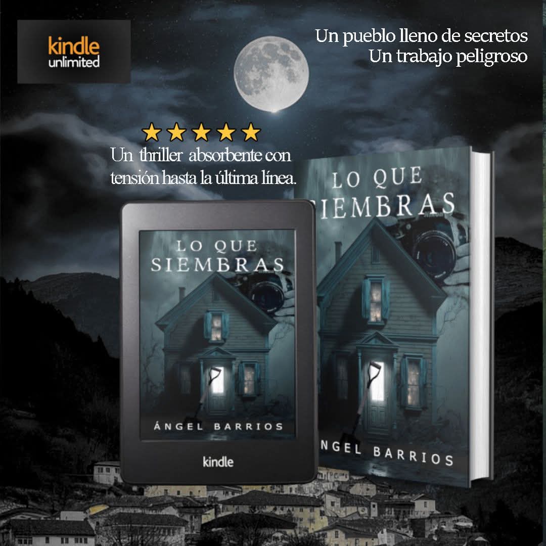 Una mujer desaparecida.
Tres jóvenes  brutalmente asesinados.
Un pueblo ha sido señalado por la muerte.

LO QUE SIEMBRAS lc.cx/htW0_I
Un laberinto de mentiras, una verdad escalofriante.

#KindleUnlimited #thrillers #suspense #misterios #NOVELANEGRA