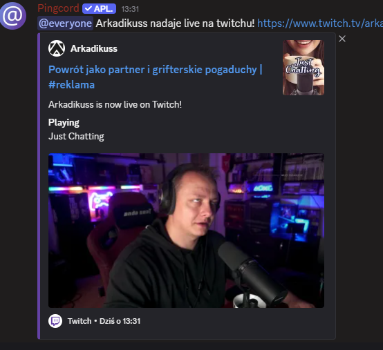 Nawet bot na discordzie mnie już trolluje z doborem miniatury... xD