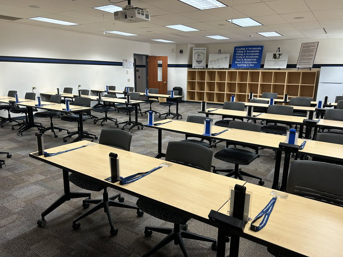 JusticeWCTC's tweet photo. It's prep day for Academy Class #129. Tomorrow these halls will be buzzing with 36 employed recruits from 23 different agencies. We're ready!👮‍♂️👮🚔 https://t.co/uQ3DN10yQG