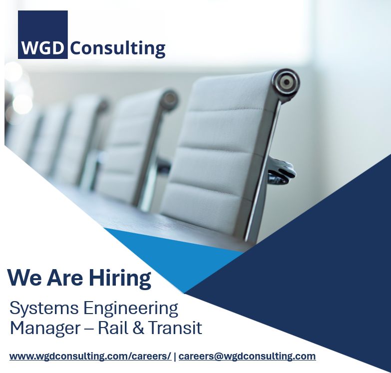 WGD_Consulting's tweet photo. 💼 Exciting Career Opportunity! 💼  

WGD Consulting is hiring a Systems Engineering Manager specializing in Rail &amp; Transit. Join us as we advance the rail sector with our dedicated team of professionals. 

Learn more or apply at: https://t.co/zNUZijlU4a https://t.co/WeVdSfwc5P