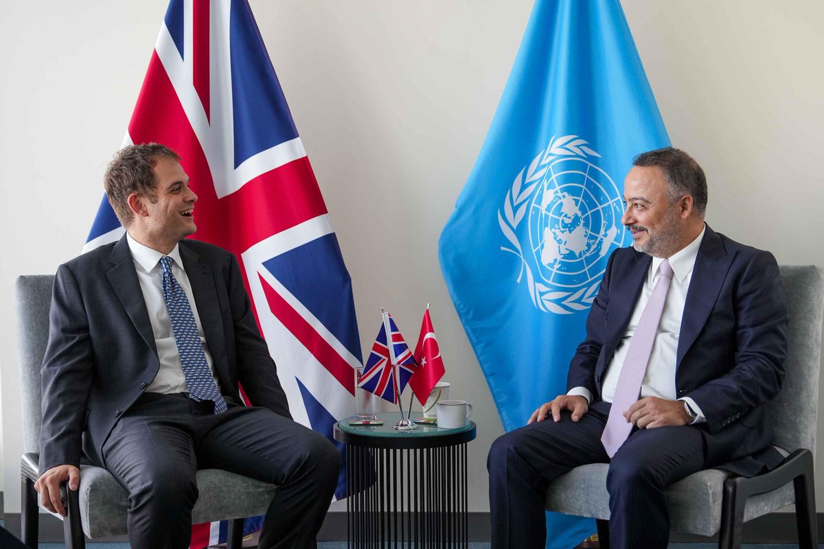 Deputy Minister Nuh Yılmaz met with Hamish Falconer, UK Minister for the Middle East and North Africa, on the sidelines of the United Nations High-Level International Conference on the Peaceful Settlement of the Question of Palestine and the Implementation of the Two-State