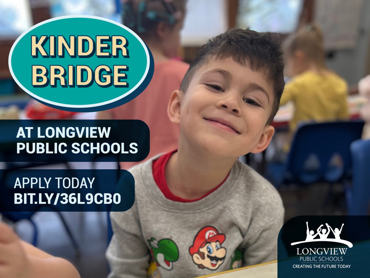 Kinder Bridge is Longview’s FREE, full-day pre-kindergarten program for four-year-olds. It offers a high-quality early learning experience to eligible children, especially for those who have been unable to participate in early education due to obstacles such as high costs.