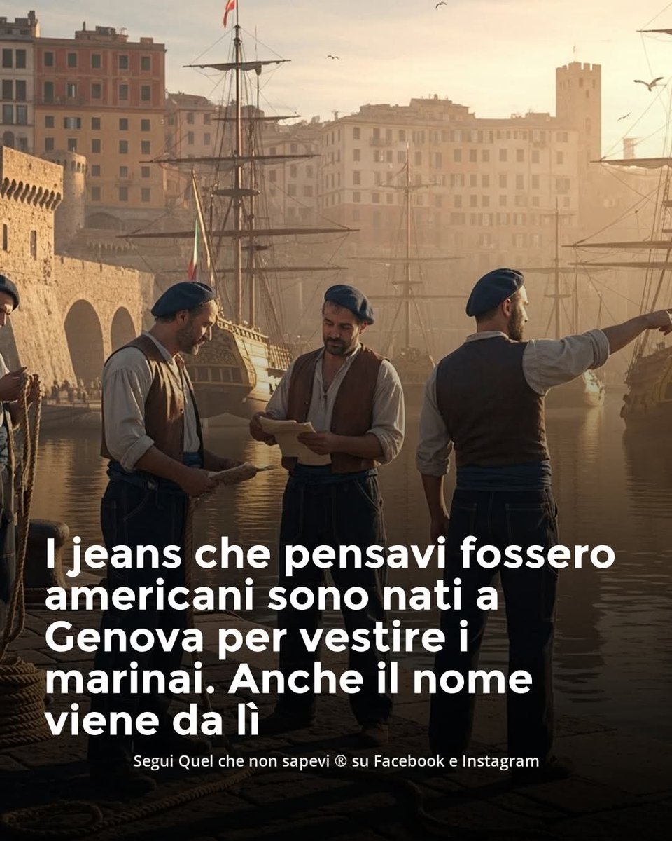 Quello che state indossando adesso probabilmente ha conquistato il mondo partendo dall'Italia. 

I jeans. Tutti li associamo all'America, al Far West, a Levi's. Ma sapete una cosa incredibile? Il tessuto più indossato al mondo è nato a Genova.

Nel XVI secolo, i marinai genovesi