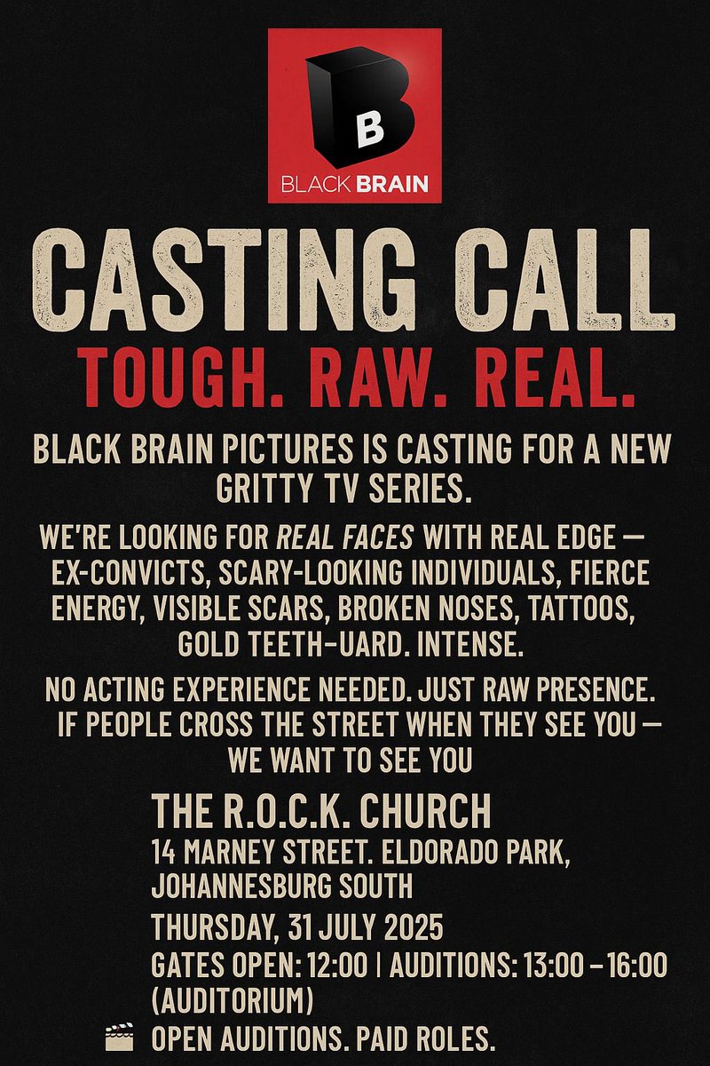 New talent search this week. 
Please RT