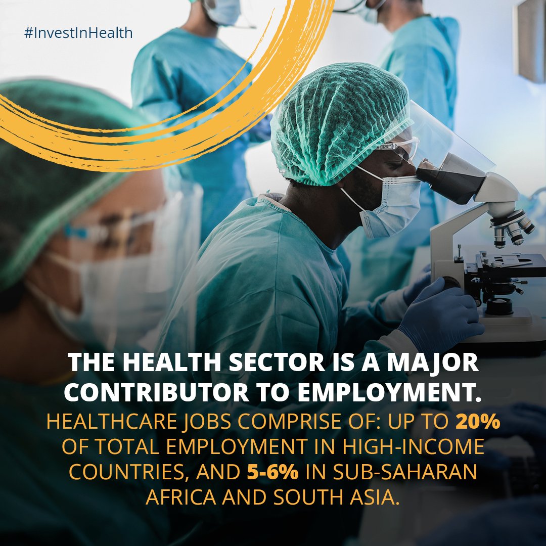 The health sector is a major contributor to employment. 

Investing in health can create millions of jobs and improve lives. #InvestInHealth wrld.bg/Obui50VxQ3V